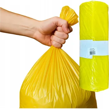 Pytle na odpadky Pytle na plast a kov 120 l – 50 kusů | žluté | LDPE z recyklace