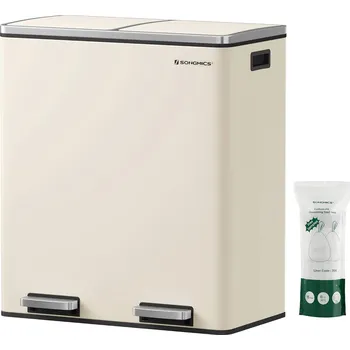 SONGMICS JORDAN 2x30 l 58.599998474121094x65.19999694824219x32.5 cm krémový