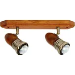 Stropní svítidlo Parteo 2X40W E14 R50 tmavé dřevo patina