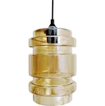 Skleněná stropní závěsná lampa jantarová 60W E27 Decorado