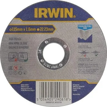 Řezný kotouč Kotouč řezný na kov a nerez 115x1,6 - PRO PERFORMANCE IRWIN