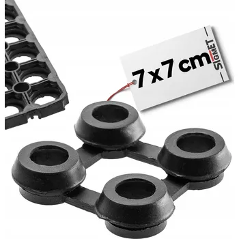 Rohožka Gumový spojovací prvek pro rohožky s oky 7x7 cm černý pro montáž