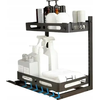 Koupelnový nábytek ORGANIZÉR POD DŘEZ KUCHYŇSKÝ KOUPELNOVÝ VÝSUVNÝ KOVOVÁ SKŘÍŇKA POLICE REGÁL