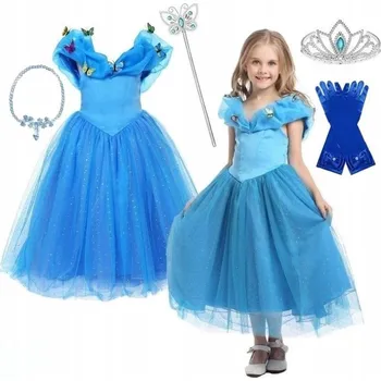 Karnevalový kostým KOSTÝM KOSTÝM ŠATY POPELKA PRINCEZNA 98/104