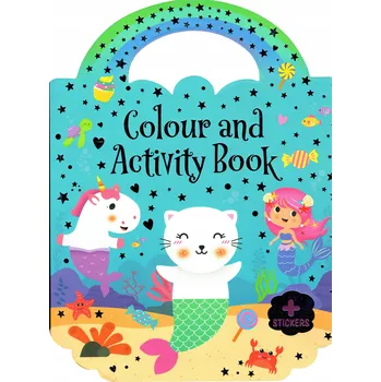 omalovánky Omalovánka s držadlem MAGICKÉ MOŘSKÉ PANNY knížka aktivit S NÁLEPKAMI