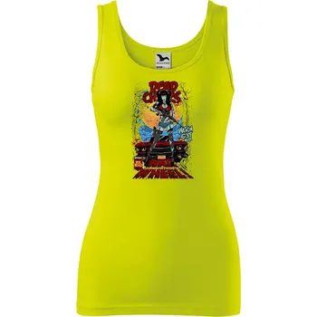 Dámské oblečení Dámské tílko s potiskem War wheel Velikost: XS, Barva: Limetková