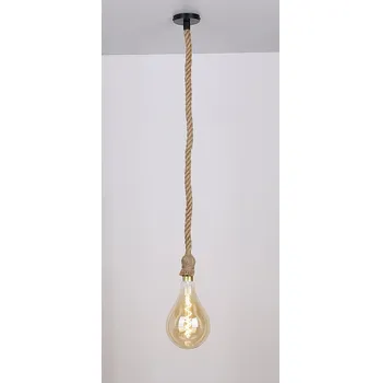 Závěsná lampa E27 100cm hnědý kabel