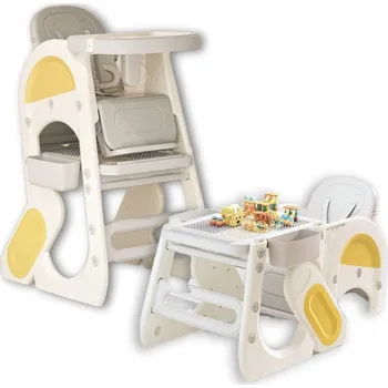 Jídelní židlička Multifunkční židlička na krmení a hraní se stolkem pro děti MICCOO