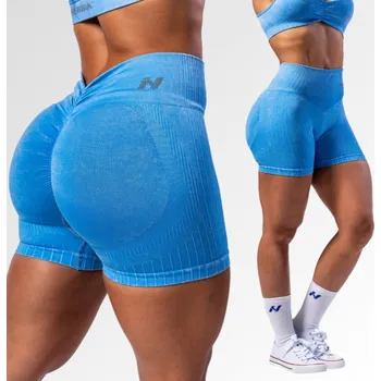 Oblečení a móda NEBBIA - Bezešvé push-up šortky s vysokým pasem TOTALLY SEAMLESS 304 (blue) - M