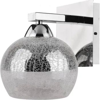 Nástěnné svítidlo Chromová nástěnná lampa se zrcadlovým stínidlem ze skla Cromina