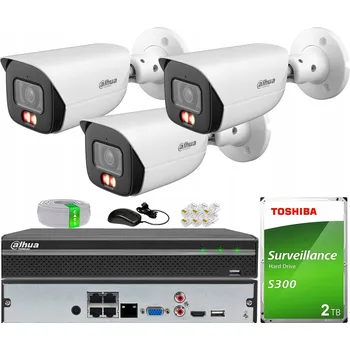 Bezpečnostní kamera Sada PoE monitoringu 3 kamery WizSense IPC-HFW3649E-S-IL DAHUA