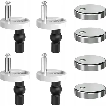 WC sedátko 4x Náhradní panty pro sedátko WC, upevňovací matice, robustní pár 50 mm