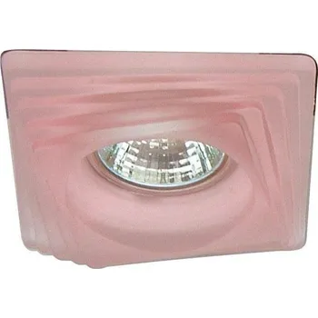 Růžové čtvercové skleněné stropní svítidlo SS-01