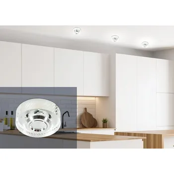 LED stropní svítidlo 3W kulaté bezbarvé sklo SS-33
