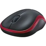Logitech M185 /Bezdrátová/Optická/3 tlačítka/1 000 DPI/ červená