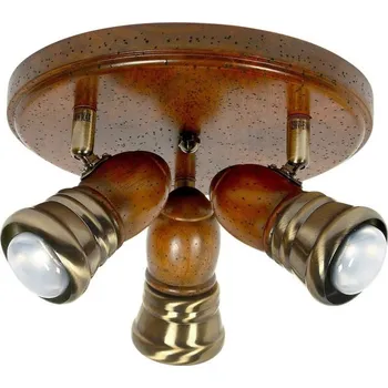 Stropní lampa Parteo E14 40W dřevěná