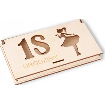 Dárková krabička Krabička na peníze Dřevěná narozeninová přáníčka Dárek k 18. narozeninám