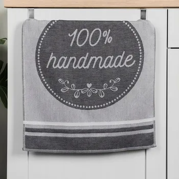 Utěrka RUČNĚ VYROBENÁ kuchyňská Utěrka , vel 50x70cm, barva šedá