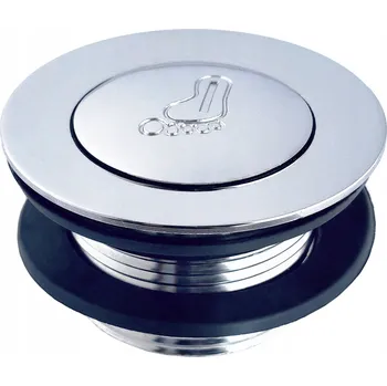 Sifon Zátka umyvadlová automatická, klik-klak kulatý Maibang stříbrná, bez přepadu