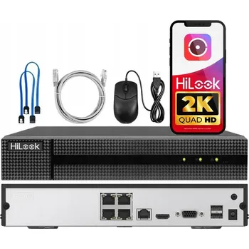 IP kamera PoE rekordér Hikvision 4kanálový pro IP kamery do 8 Mpx