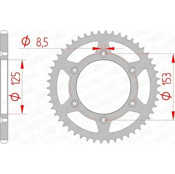 Nářadí na motocykly Ocelové samočisticí zadní kolo AFAM 10212 - 520 10212SLK+50