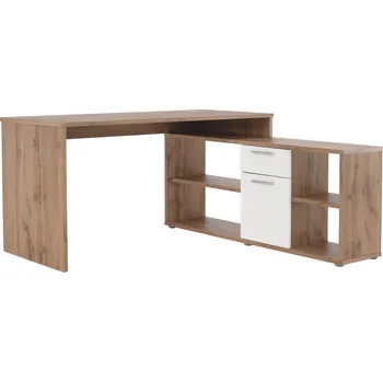 Počítačový stůl Tempo Kondela PC stůl, dub Wotan / bílá, NOE NEW
