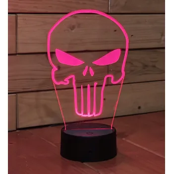 Lampička LED Lampička Punisher Dálkový Ovladač Jméno Věnování