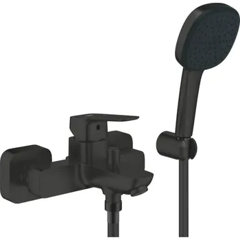 Vodovodní baterie GROHE Cubeo Professional - Páková vanová baterie se sprchovým setem, černá matná 1018142430