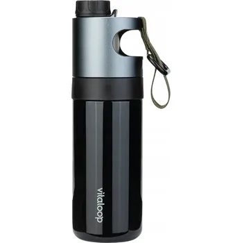 Láhev Filtrační láhev Vitaloop Flexguard s filtrem 0,48 l černá