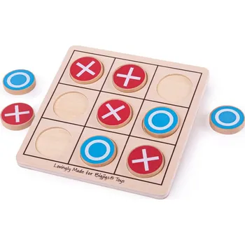 Hračka Bigjigs Toys Dřevěné piškvorky natur