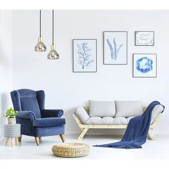 Závěsná lampa zlatá 1xE14 Gregory