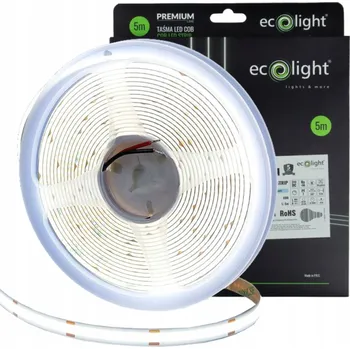 LED osvětlení LED pásek COB 480 24V 9W/m 6000K IP20 CUT-CUT 5m – možnost stříhání kdekoliv
