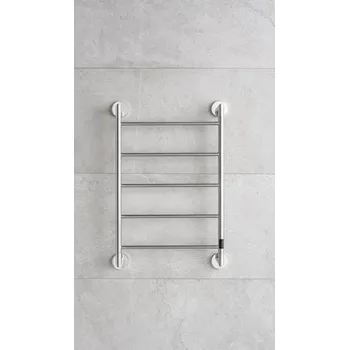 Radiátor P.M.H. Elektrický sušák ručníků PMH Niklas 657 x 1462 mm, elektrické připojení vpravo, 93 W, Leštěná nerez