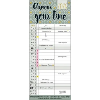 Familientimer Glamour your Time 2026 - Korsch Verlag