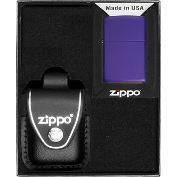 Zapalovač Sada ZIPPO Zapalovač REG PURPLE MATTE Dárková Sada č. 3