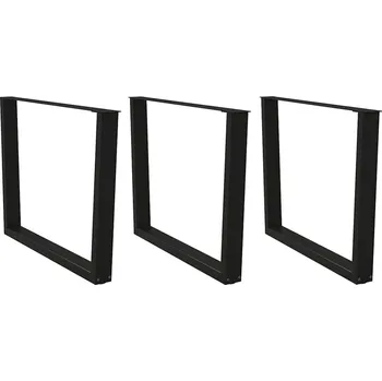 Nohy k jídelnímu stolu ve tvaru V, 2 ks, bílé, 90 x (72-73,3) cm, ocel