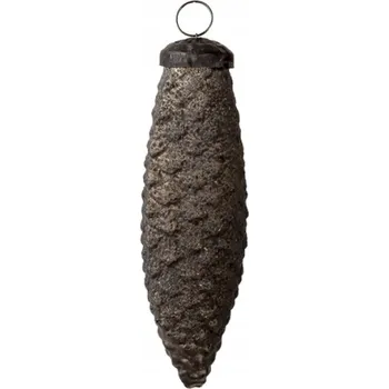 Vánoční ozdoba Hnědo-černá vánoční ozdoba ve tvaru šišky – 7 x 13 cm