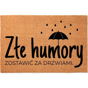 KOKOSOVÁ ROHOŽKA 40X60 KE DVEŘÍM NÁPIS ŠPATNÁ NÁLADA? NECHTE JI ZA DVEŘMI.
