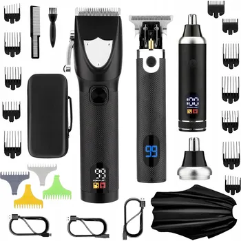 Strojek na vlasy STROJKY NA VLASY S LCD DISPLEJEM, ZASTŘIHOVAČ VOUSŮ A CHLOUPKŮ V NOSE, T-BLADE