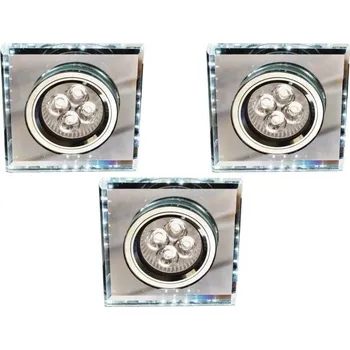 Čtvercové stropní světlo + 3 ks bílých LED diod SS-22