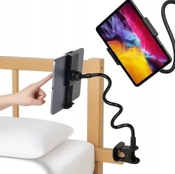 DRŽÁK NA TABLET A TELEFON, STOJAN, FLEXIBILNÍ STATIV, SILNÝ, K UPEVNĚNÍ NA DESKU STOLU