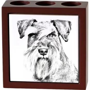 Knírač - stojan na tužky se psem, organizér na stůl s