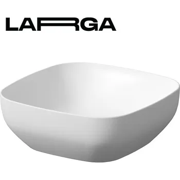 Umyvadlo Cersanit Larga, umyvadlo na desku 38x38 cm, bílá matná, K677-015