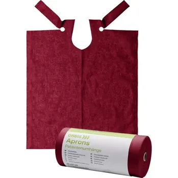 Obalový materiál ORBIS Roušky pro pacienty v roli vázací, papír/fólie, vínová, 61 × 53 cm, 80 útržků