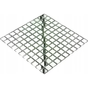 Obklad Skleněná mozaika Englass 30x30 cm lesklá, odstíny šedé a stříbrné