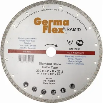 Řezný kotouč Diamantový řezací kotouč Germa Flex PIR16869 230 x 22,2 mm
