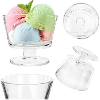 Sklenice NA ZMRZLINU NA DEZERTY ZMRZLINOVÉ POHÁR SKLENĚNÉ POHÁRY NA ZMRZLINU 290 ml ŠÁLKY KELÍMKY