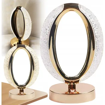 Lampička Noční Lampa LED Křišťálová Dotyková Lampa Dekorativní LED USB 21cm