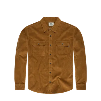 Pánská košile Vintage Industries Manšestrová košile Brix - Bronzová Velikost: M