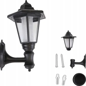 Venkovní osvětlení Retro SOLÁRNÍ lampa NA OMÍTKU se soumrakovým senzorem, nástěnné svítidlo Klasické